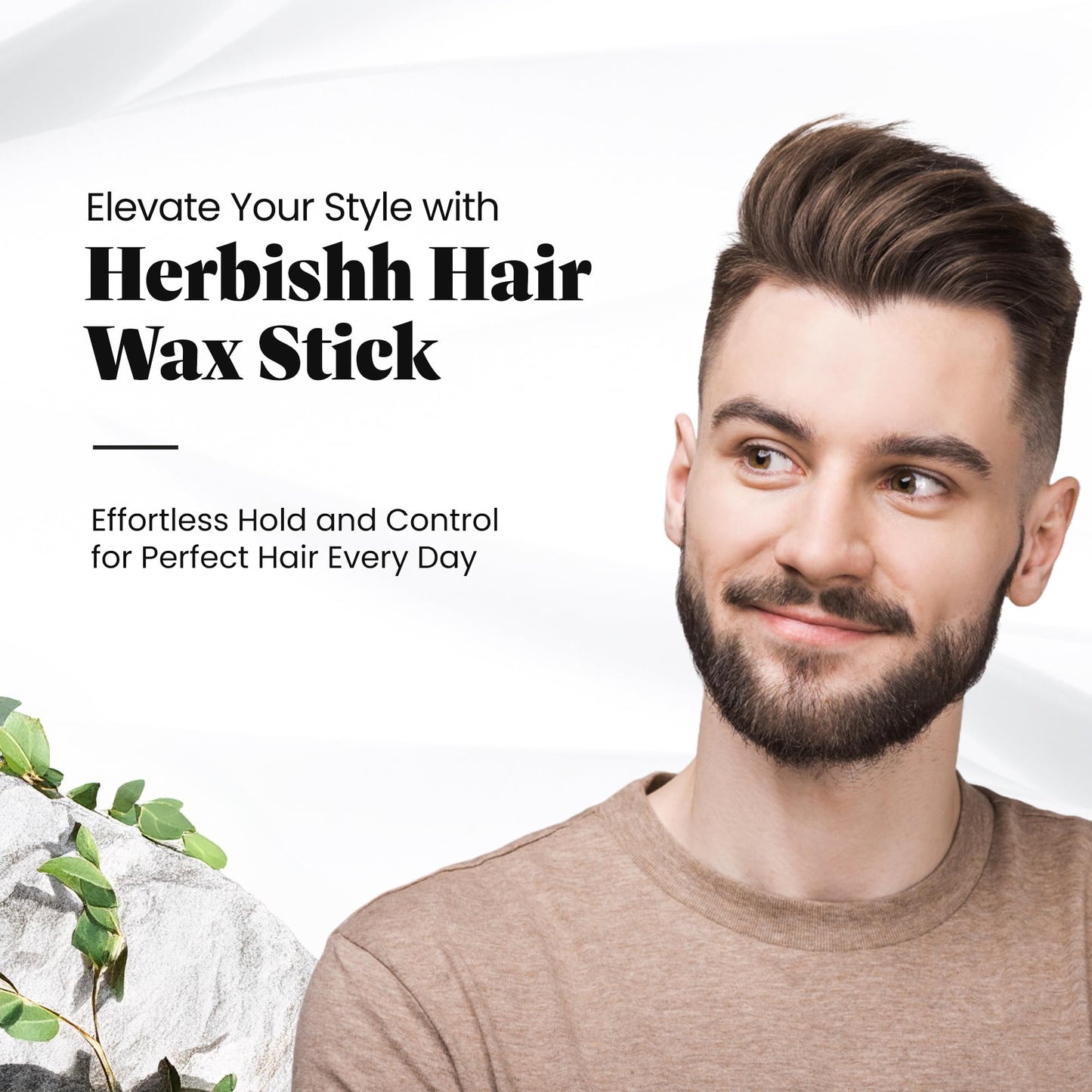 Herbishh Hair Wax Stick For Women & Men 2.7 OZ - Nourish & Styling Slick Wax Stick for Hair Smoothing, Flyaway, Controls Frizzy Hair, Perfect