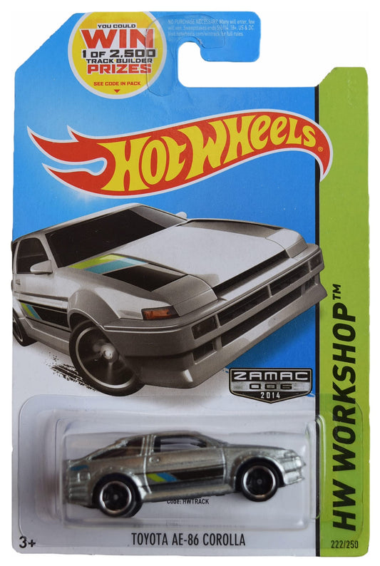 Hot Wheels Zamac Toyota AE-86 Corolla, [Silver] Workshop 222/250