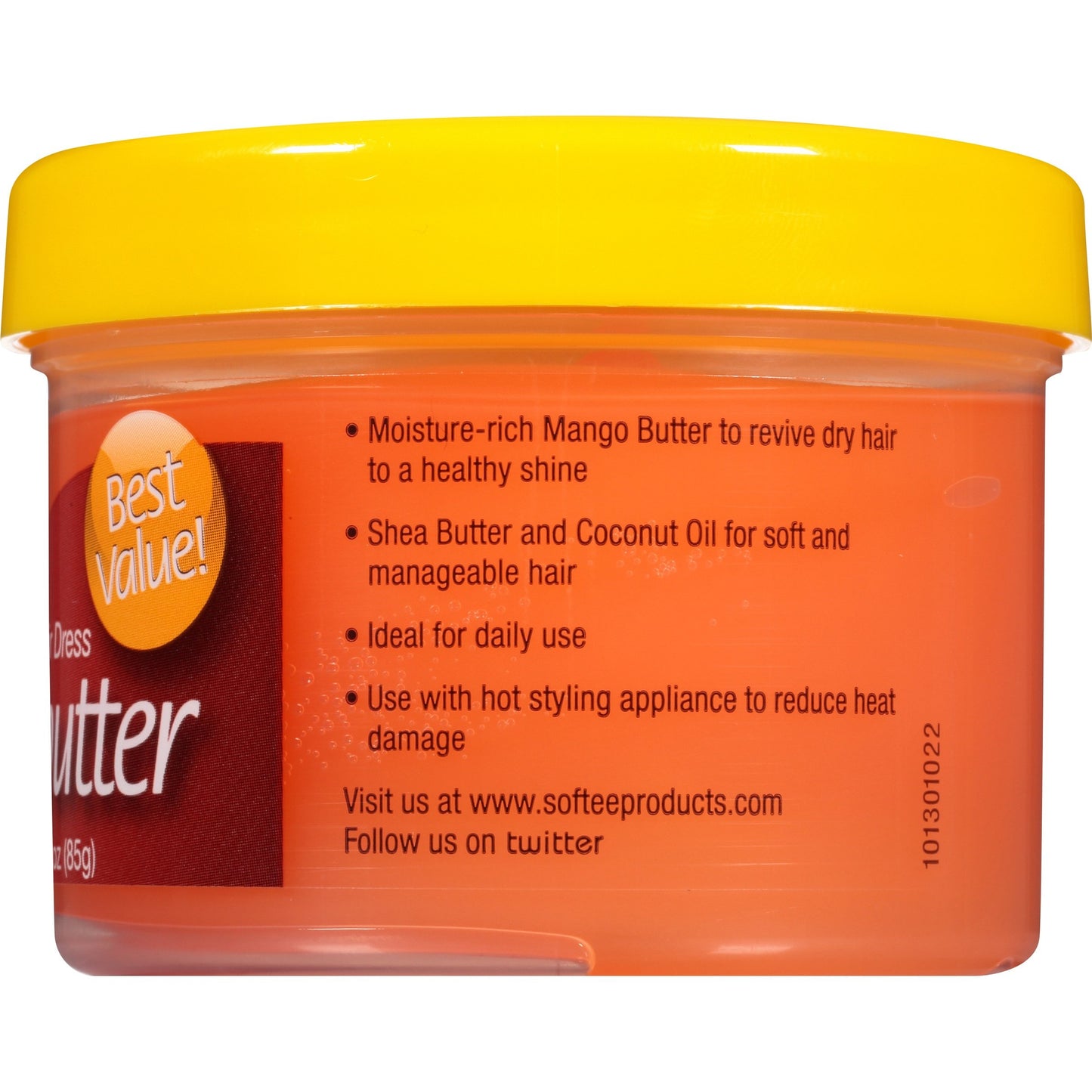 Softee Mango Shea Butter Daily Hair Dress, 3 Ounce Jar (1)