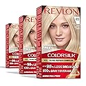 Revlon ColorSilk with Bond Repair Complex, Blonde Permanent Hair Color, 100% Gray Coverage, Ammonia Free Hair Dye, Vegan Keratin, 05 Ultra Light Ash