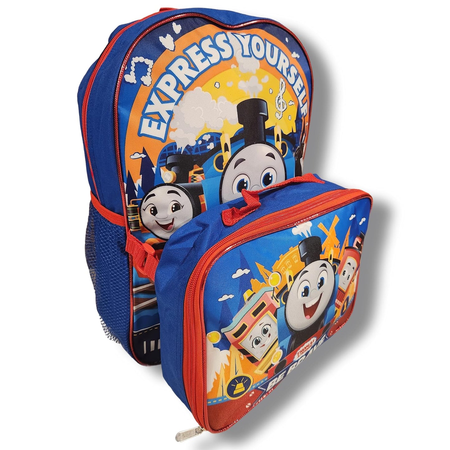 Ruz Thomas Train and Friends 16 Inch Backpack with Detachable Lunch Box