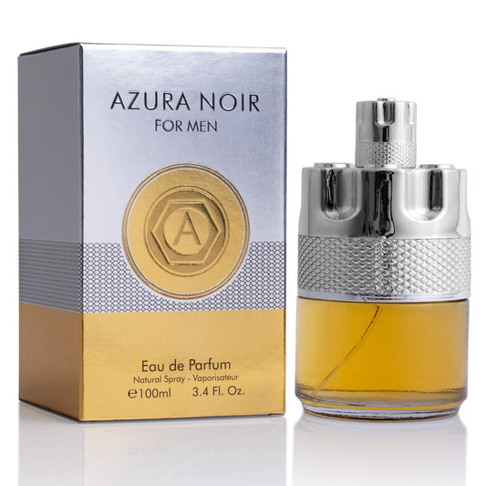 Azura Noir for Men Eau De Parfum - Woody Spicy Fragrance - Long-Lasting Cologne Choice For Daily Wear - Top Notes of Lemon, Nigerien Ginger