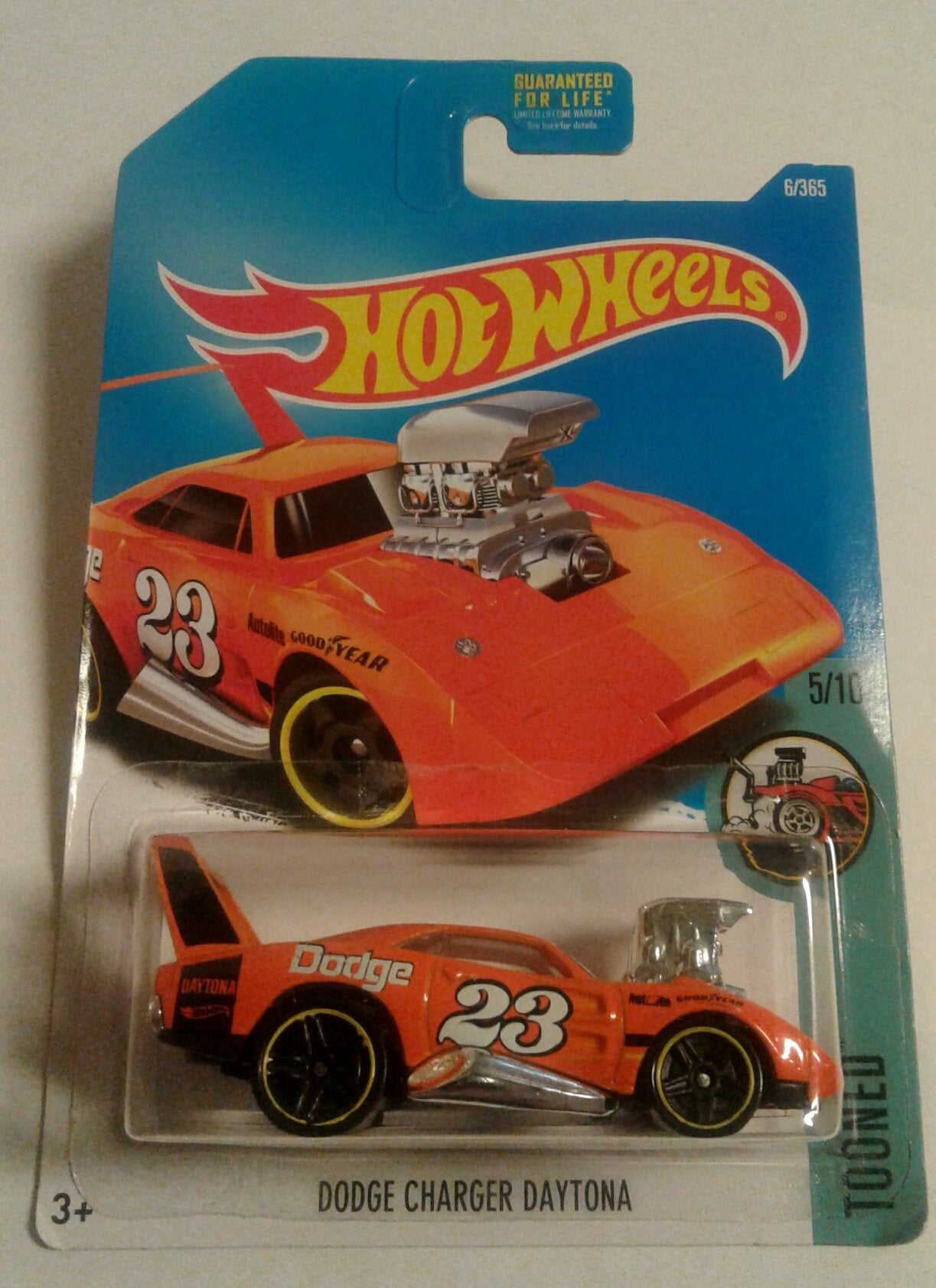 Hot Wheels 2017 Tooned Dodge Charger Daytona 6/365, Orange