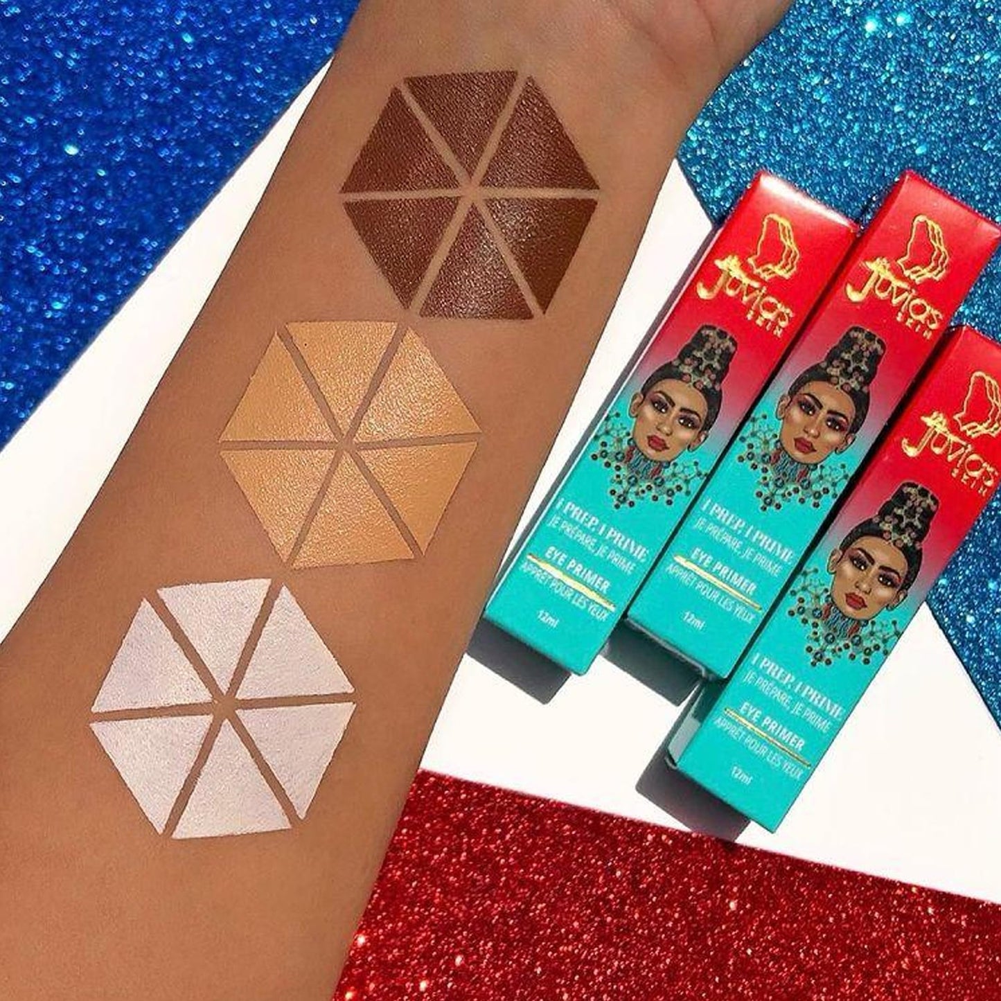 Juvia's Place i Prep, i Prime Eyeshadow - Milky White, Cream Base Eye, No Crease Eyeshadow, Eye Makeup Addition, Primer Intensifying Glitter, Matte