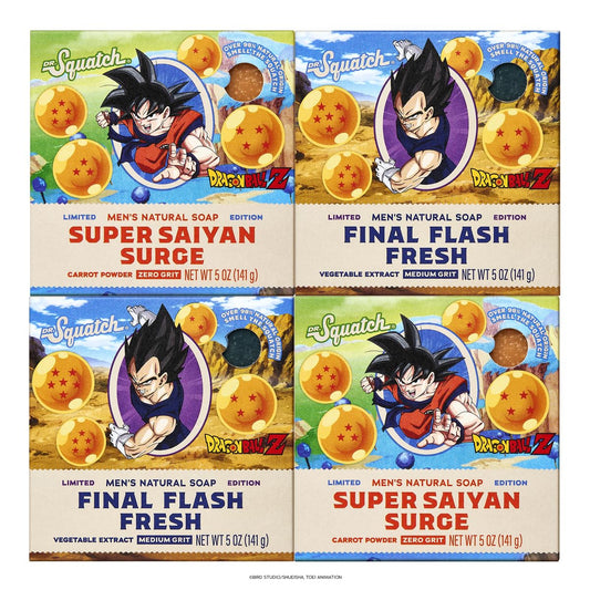 Dr. Squatch Natural Men's Bar Soap - Limited Edition Dragon Ball Z Gifts for Men - Natural Cold Process Soap Bar - Super Saiyan Surge + Final Flash Beauty & Personal Care Dr. Squatch