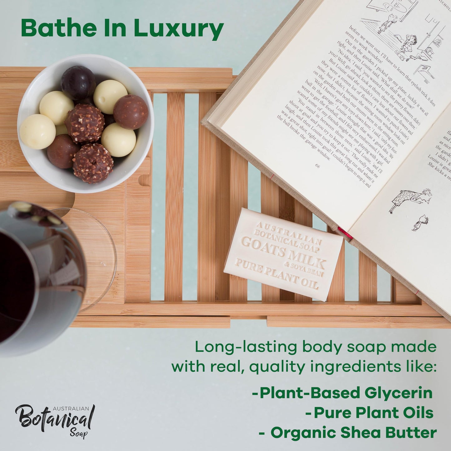 Australian Botanical Goats Milk Soap and Manuka Honey 6.6 OZ, Triple Milled Bars made with a Natural Soap Base and Enriched with Organic Shea Butter