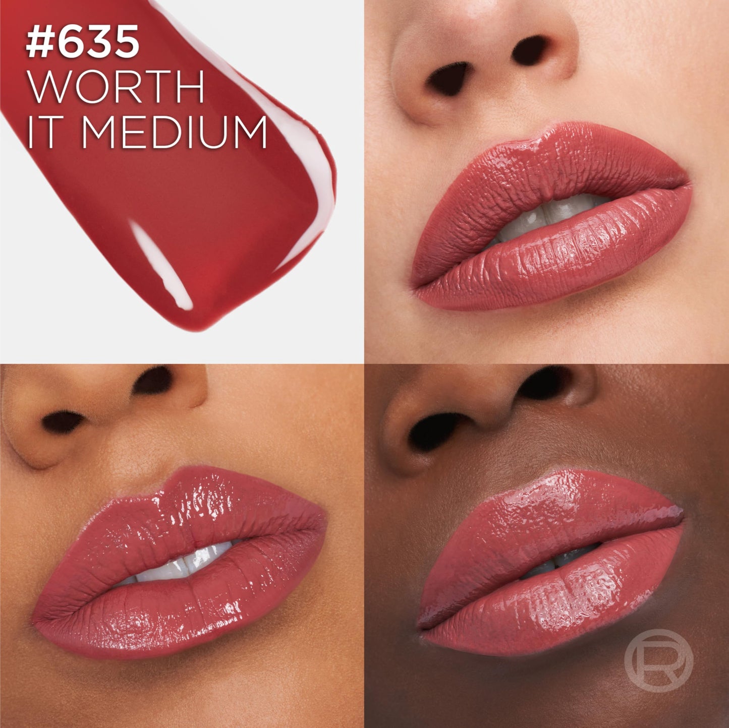 L'Oreal Paris Infallible Lacque Resistance Liquid Lipstick, 16HR Long Lasting Lip Makeup with Lacquer-Like Shine and Zero Transfer, 635, Worth It