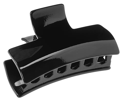 France Luxe Large Solid Rectangle Claw Clip - Black