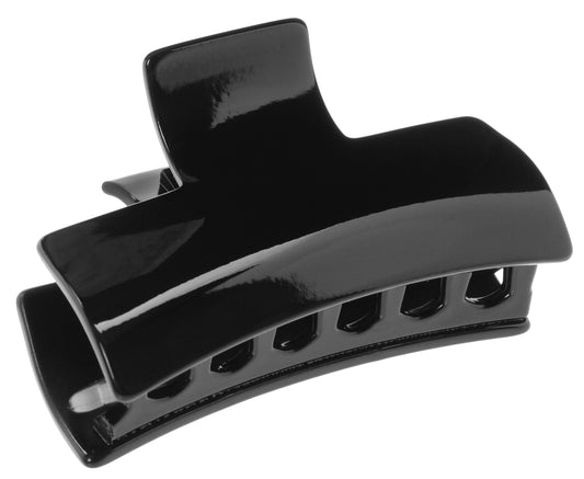 France Luxe Large Solid Rectangle Claw Clip - Black