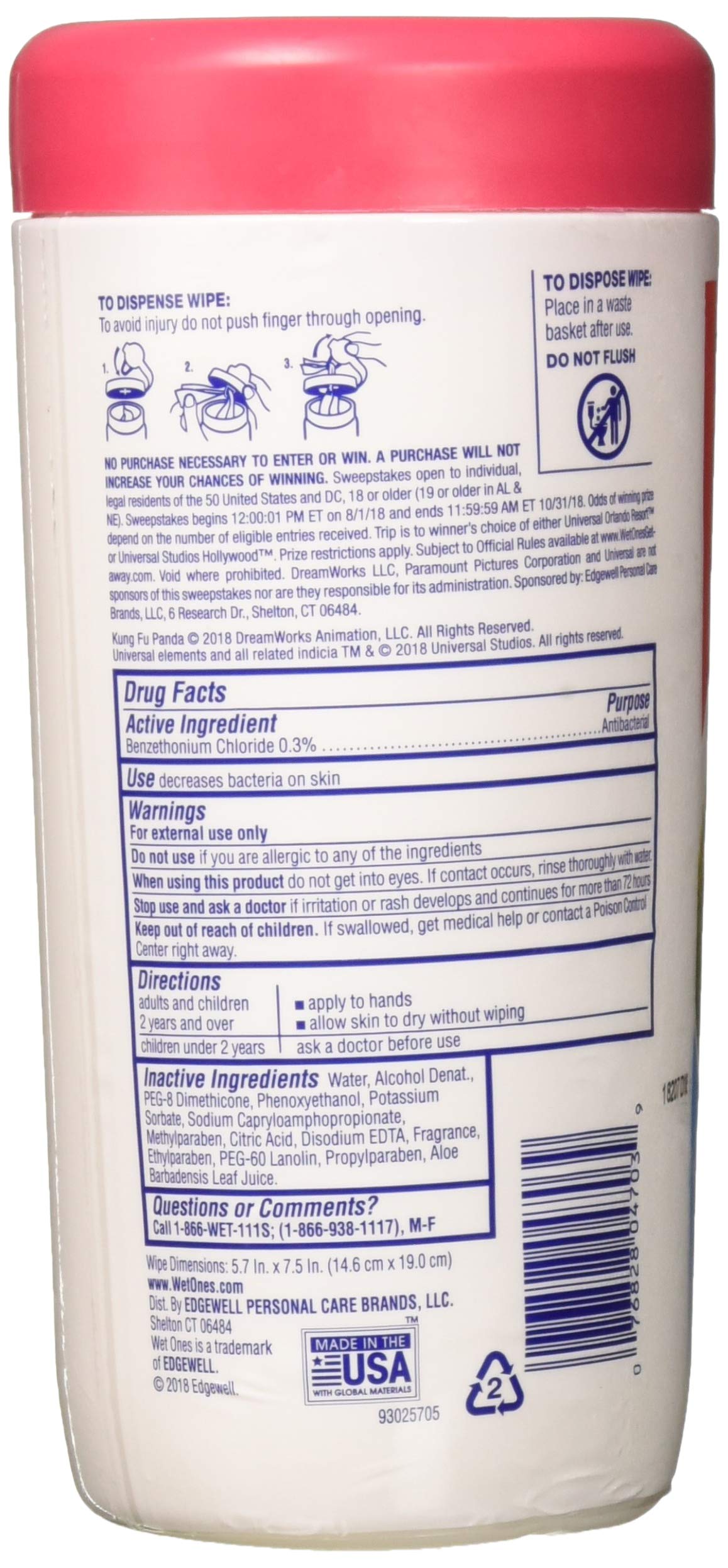 WET ONES Antibacterial Hand Wipes, Fresh Scent 40 ea (Pack of 12)
