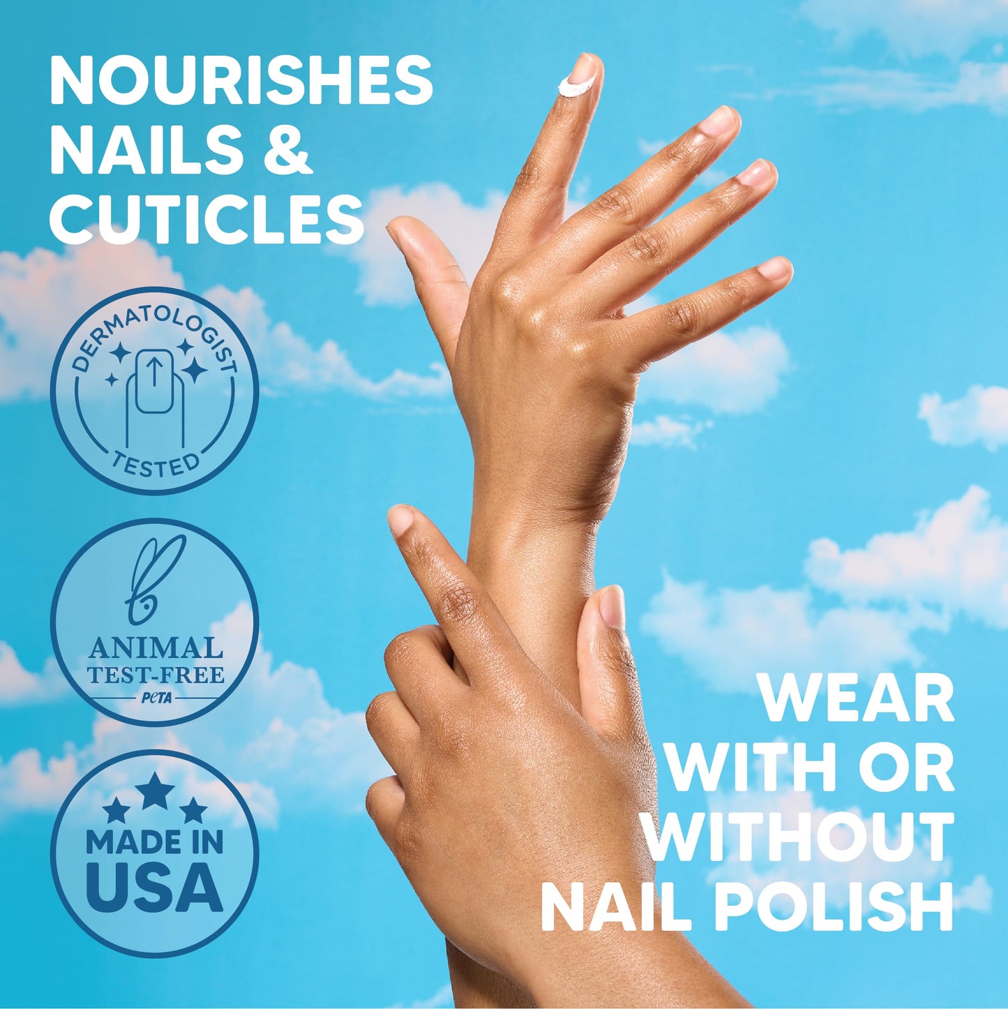 Onyx Professional Hard as Hoof Nail Strengthening Cream, Coconut Scent - Nail Growth and Conditioning Cuticle Cream Stops Splits, Chips, Cracks