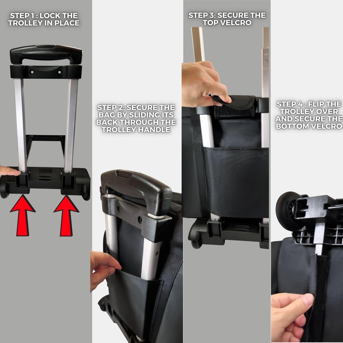 DERABY Rolling Teacher Tote Bag with wheels and Laptop Compartment, Wheeled Teacher Bag for Teaching, Detachable Trolley, Office, Craft, Black