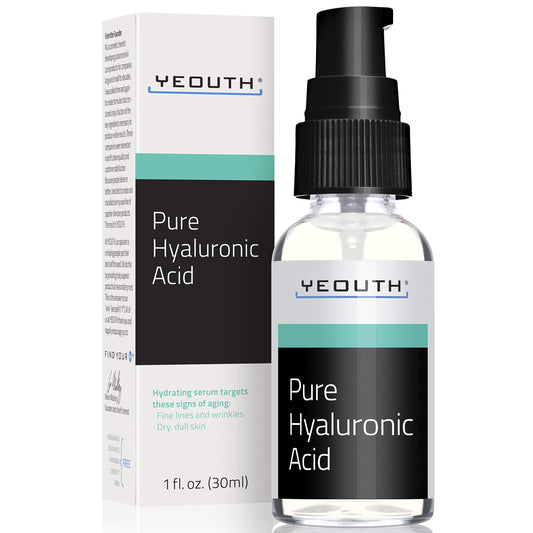 YEOUTH Pure Hyaluronic Acid Serum for Face with 99% Hyaluronic Acid, Plumping Hydrating Serum Targets the Appearance of Fine Lines, Dry and Dull Skin Beauty & Personal Care YEOUTH
