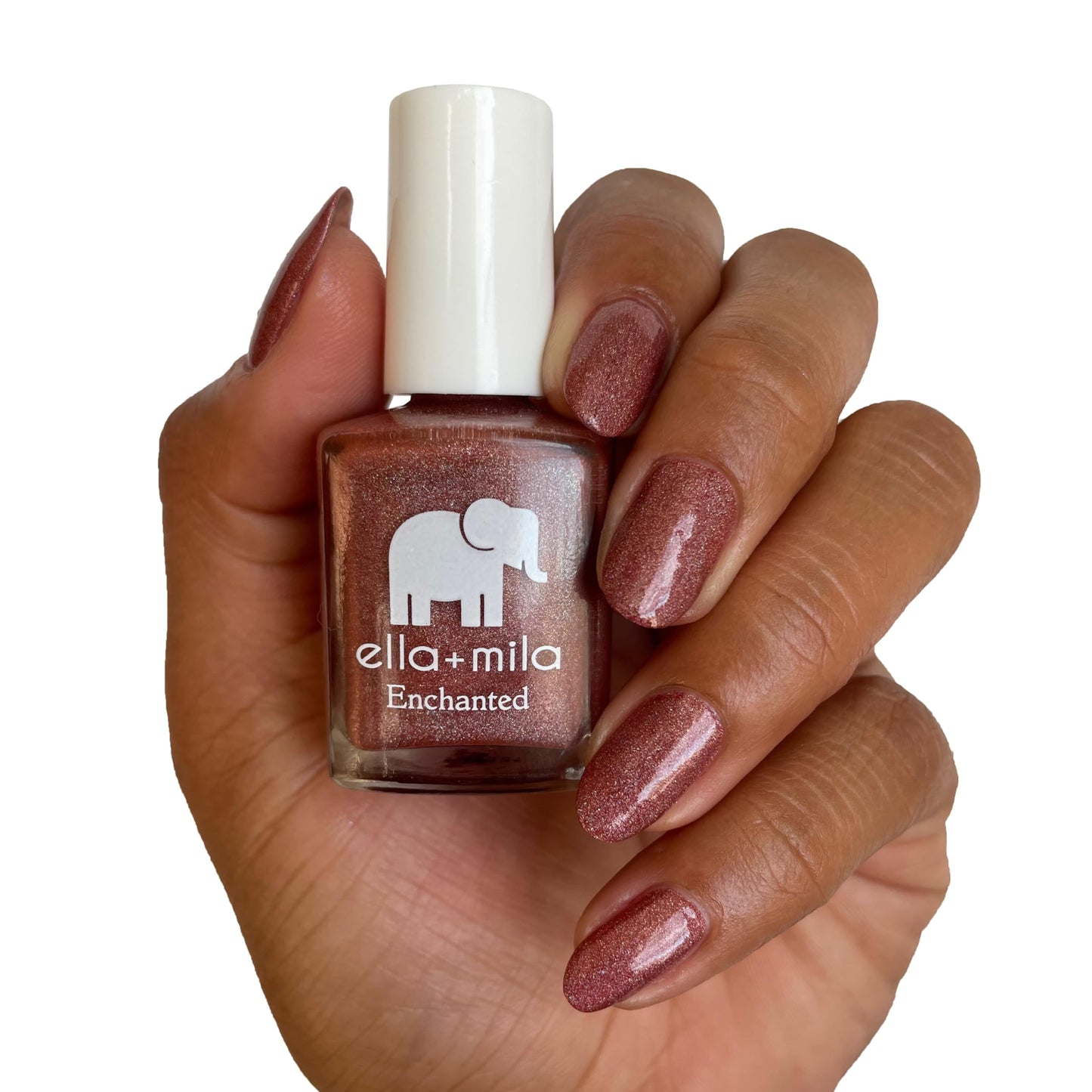 ella+mila Quick Dry Nail Polish - Long Lasting Chip Resistant Holographic Red-Orange Shimmer Nail Polish, Fast Drying Vegan Cruelty-Free Non-Gel Beauty & Personal Care ella+mila