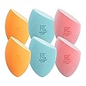 Real Techniques 6 Pack Assorted Makeup Blending Sponges, 3 Miracle Makeup Sponges, For Blending, Baking, And Setting, Use With Foundation & Powder