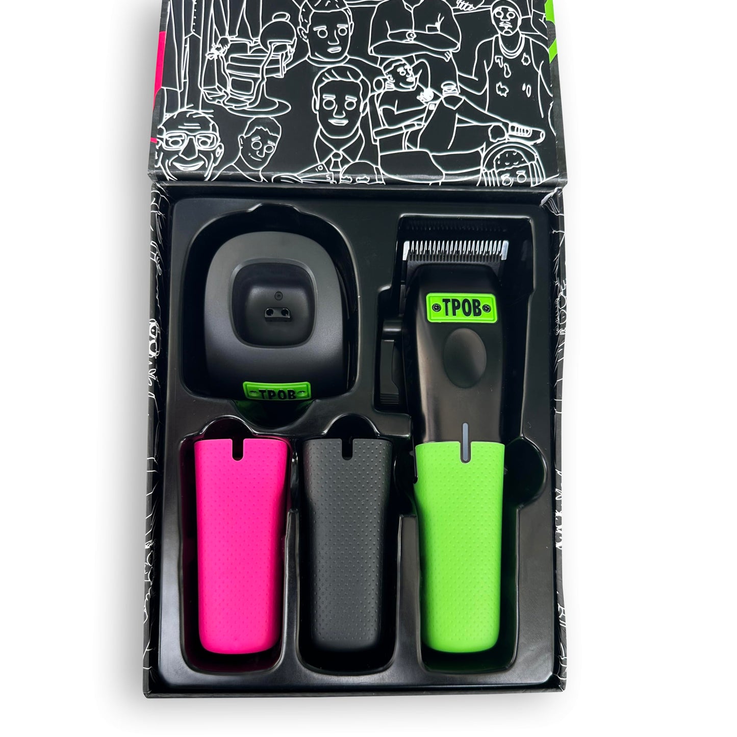 TPOB Play Barber Hair Clippers for Men 7500 RPM with Rubber Grips (Black/Green/Pink) Beauty and Personal Care TPOB