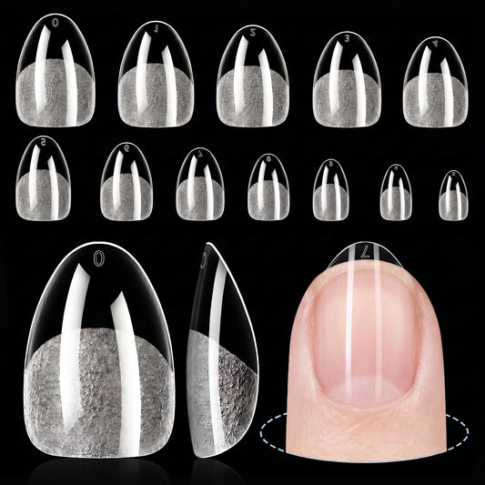 TOMICCA Medium Almond Nail Tips, 360Pcs Gel Nail Tips, 12 Sizes Acrylic Pre Buffed Medium Almond False Tips, Full Cover Half Matte Nails for Nail Art Beauty and Personal Care TOMICCA Default Title
