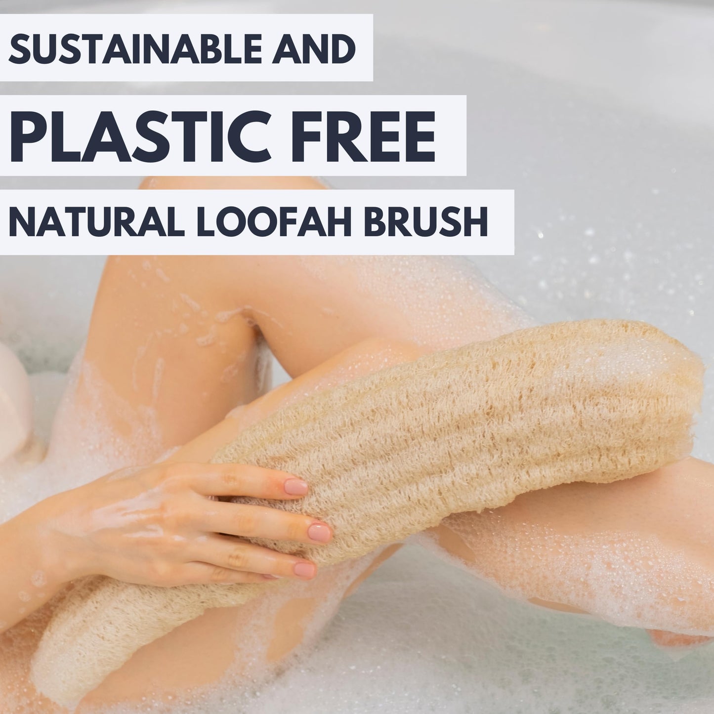 Eco Bath London Home Grown 25 Inch Natural Loofah - Premium Exfoliating Bath Sponge, Shower Puff, and Body Scrubber for Smooth, Radiant Skin Beauty and Personal Care Eco Bath London