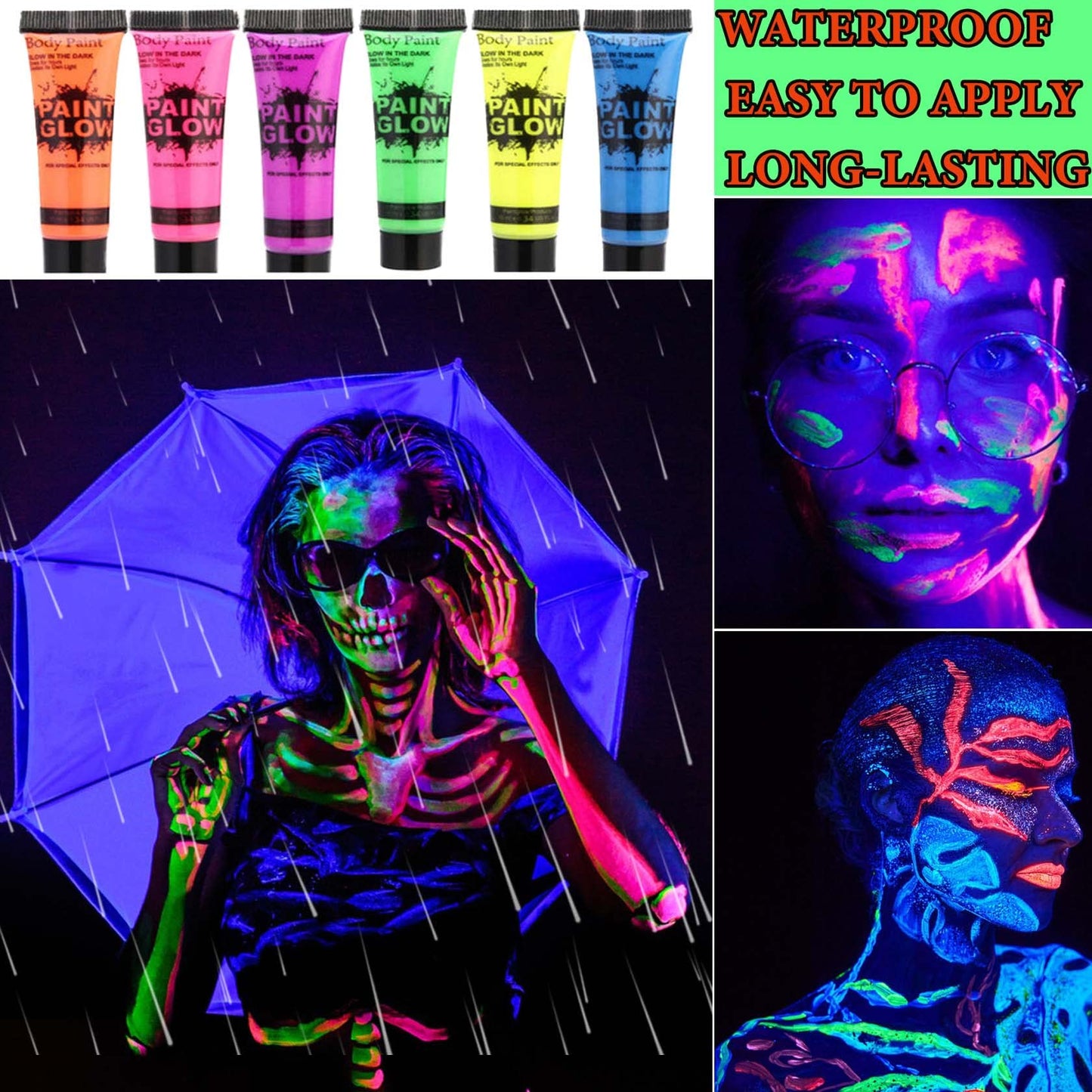 15 Colors Bruise Wheel for Special Effects,Halloween Face Body Paint SFX Makeup,Light Green Witch Zombie Gamora Face Body Paint Oil Based Cosplay