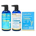 PURA D'OR Hair Thinning Therapy 3-Piece Set, Shampoo, Conditioner & Masque for Best Results, Infused with Argan Oil, Biotin, All Hair Types, Men