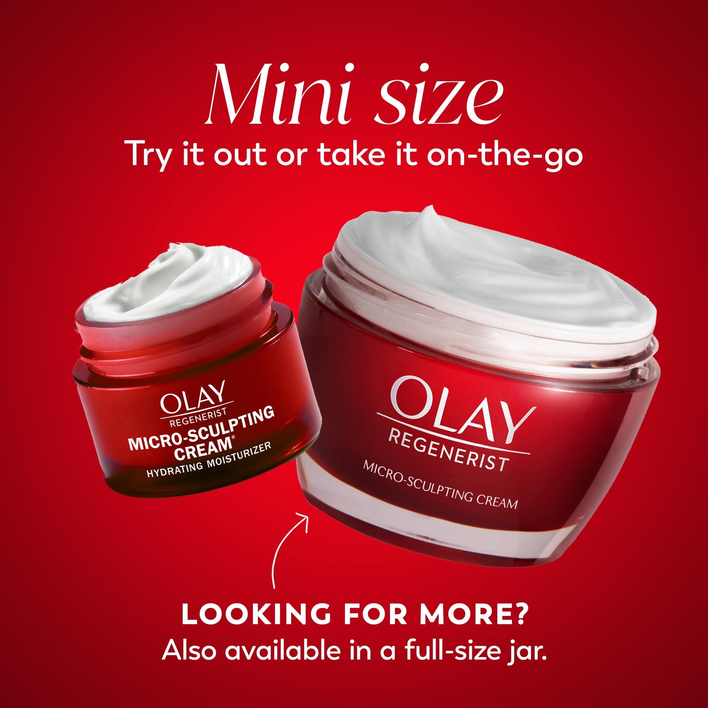 Olay Face Moisturizer, Regenerist Micro-Sculpting Cream for Women, Trial Size - Instant Hydration, Anti-Aging, Anti-Wrinkle, Firming Skin Care
