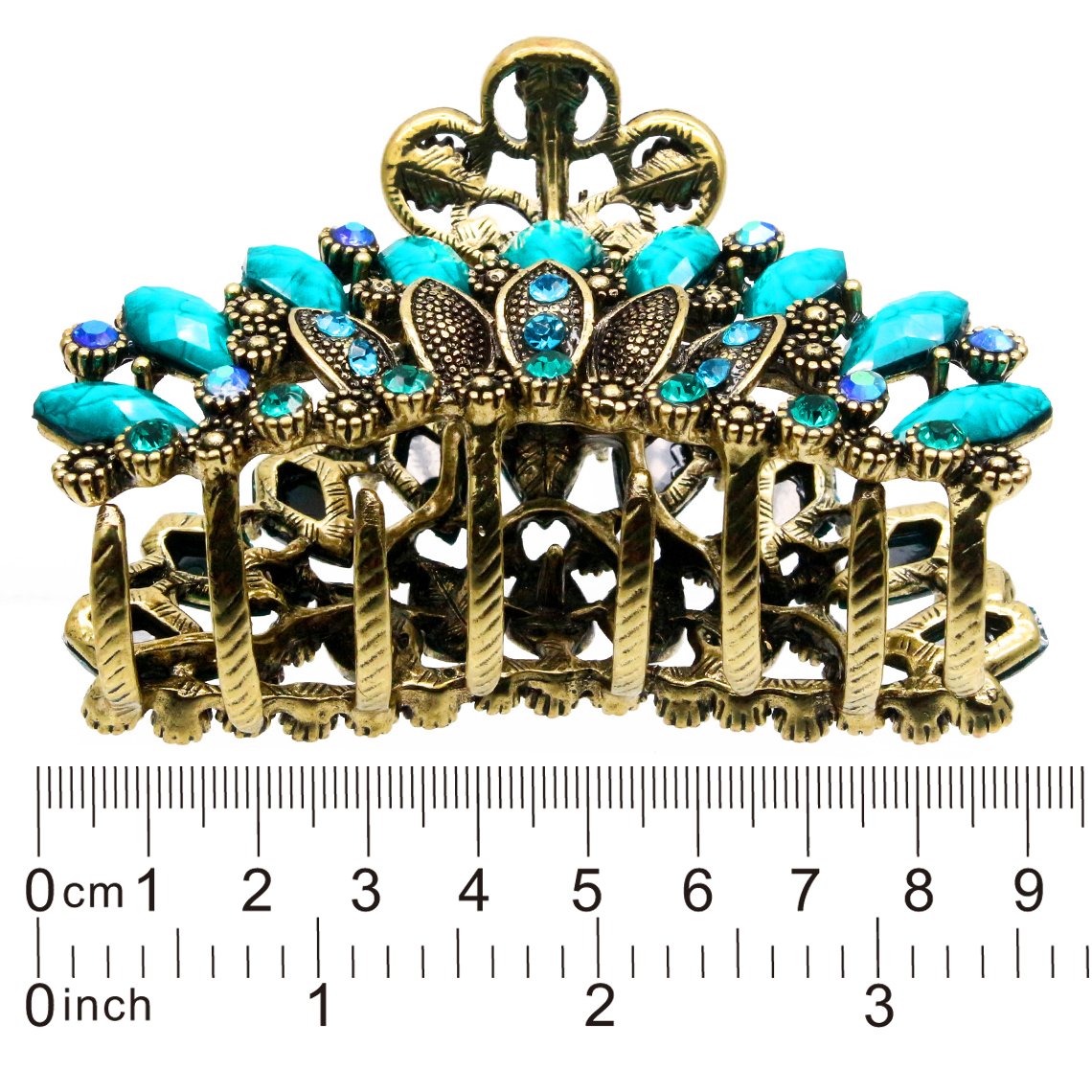 Fashion & Lifestyle Large Metal Alloy Hair Claw Jaw Clip for Women and Girls - Pretty Strong Clamp Non-Slip Barrette Hair Updo Grip Bath Accessories