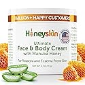 Hydrating Face Moisturizer & Body Cream with Manuka Honey Cream - Organic Face Moisturizer with Honey for Extremely Dry Skin - for Dry & Itchy Skin