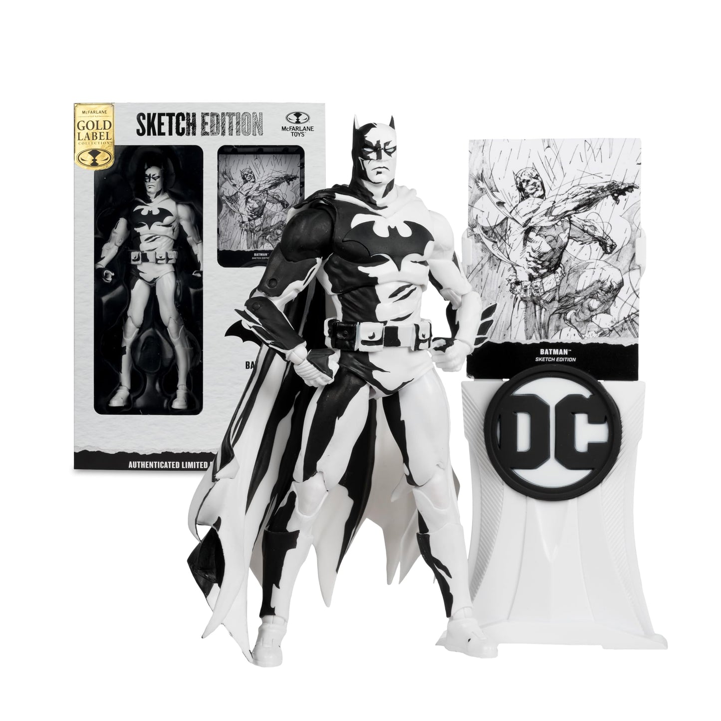 McFarlane Toys - DC - Batman Hush Sketch Gold Label Figure - EE Exclusive