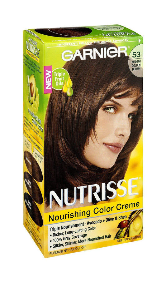 Garnier Nutrisse Haircolor, 53 Medium Golden Brown 1 ea (Pack of 3) Beauty & Personal Care Garnier