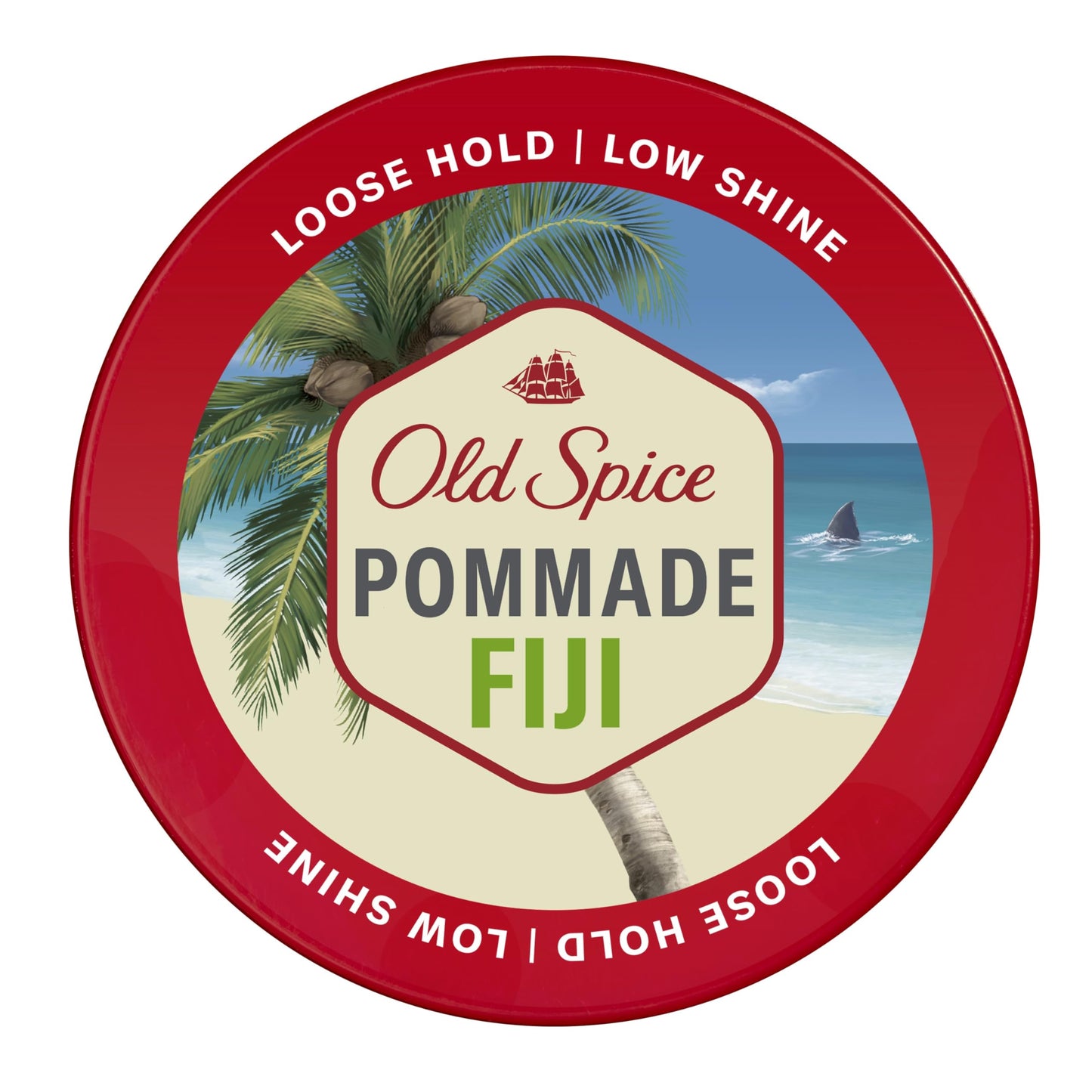 Old Spice Mens Hair Pomade, Fiji Pomade for Men, Loose Hold, Low Shine, Hair Styling, 2.22 oz