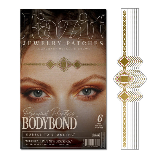 Fazit Makeup Patches - Pyramid Priestess Bodybond - Glow Up Make-Up Patches - Cute Glitter Makeup Accessories for Women - Cosmetic Glitter for Face Beauty & Personal Care Fazit