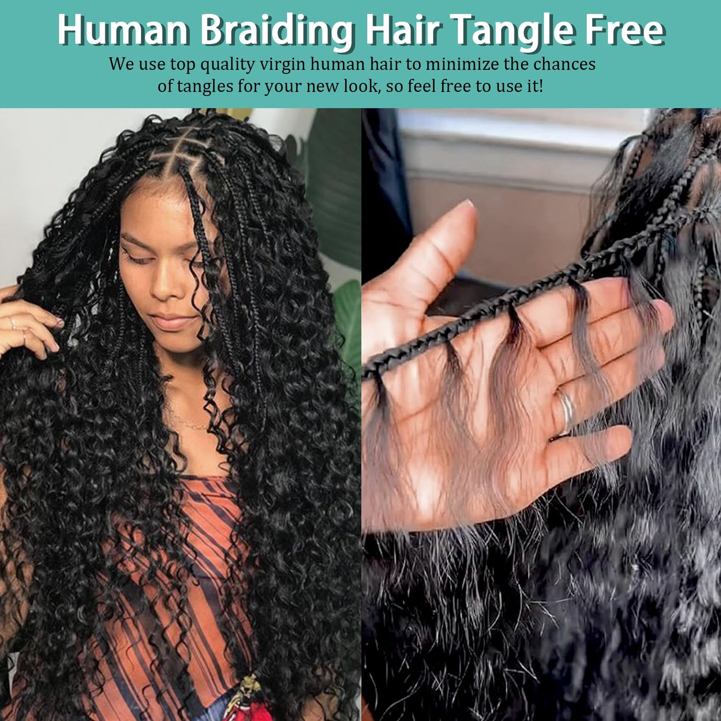 Human Braiding Hair for Boho Braids Human Hair 3 Bundles/Pack 110g 22 Inch Deep Wave Bulk Human Hair for Braiding Curly Knotless 12A Brazilian Virgin Beauty and Personal Care MOTFIN