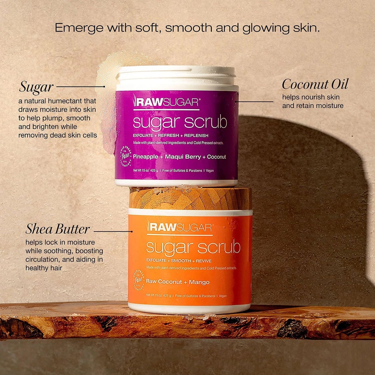 Raw Sugar Sugar Scrub Set Beauty & Personal Care RAW SUGAR