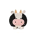 G6 COLLECTION Cow Rattan Storage Basket With Lid Decorative Bin Home Decor Hand Woven Shelf Organizer Cute Handmade Handcrafted Nursery Gift Animal…