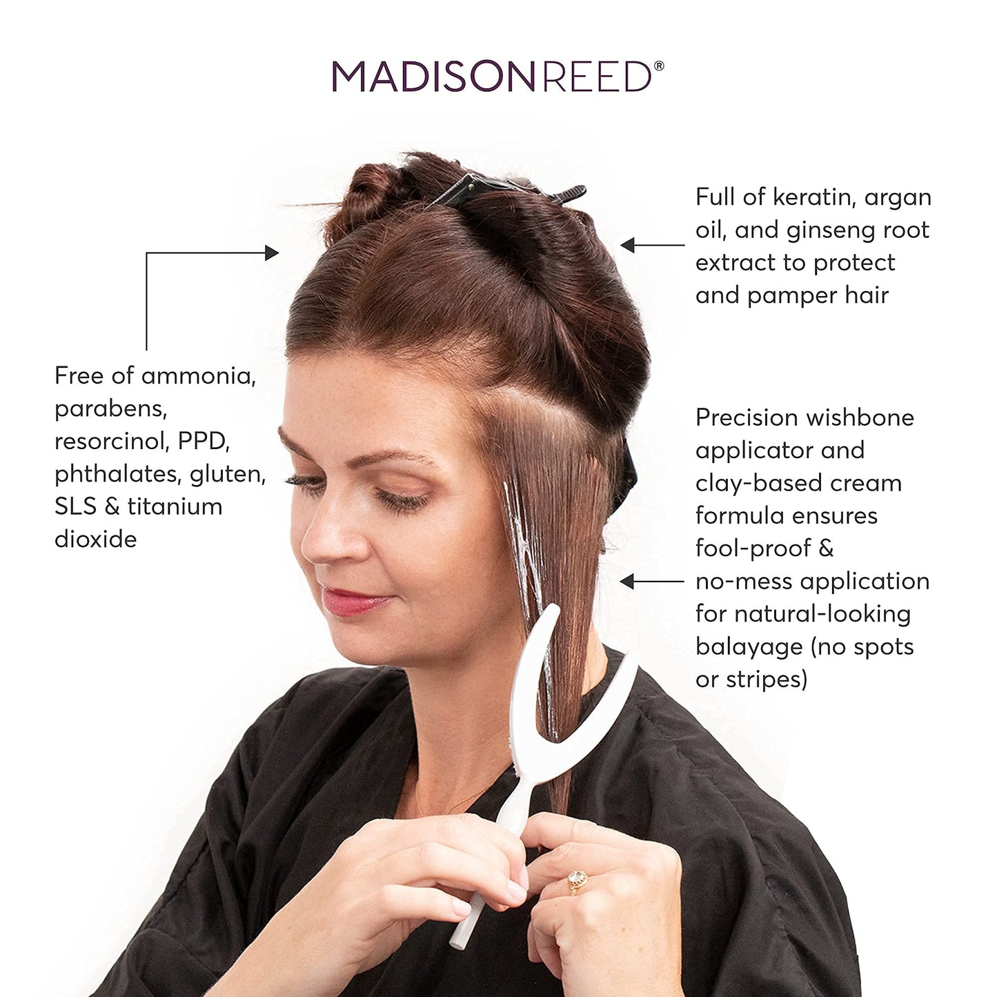 Madison Reed Light Works Balayage Highlighting Kit, Creates Natural-Looking Cool Toffee Highlights (Lazio - Brown), Amonia Free, Cruelty Free, 2 Step