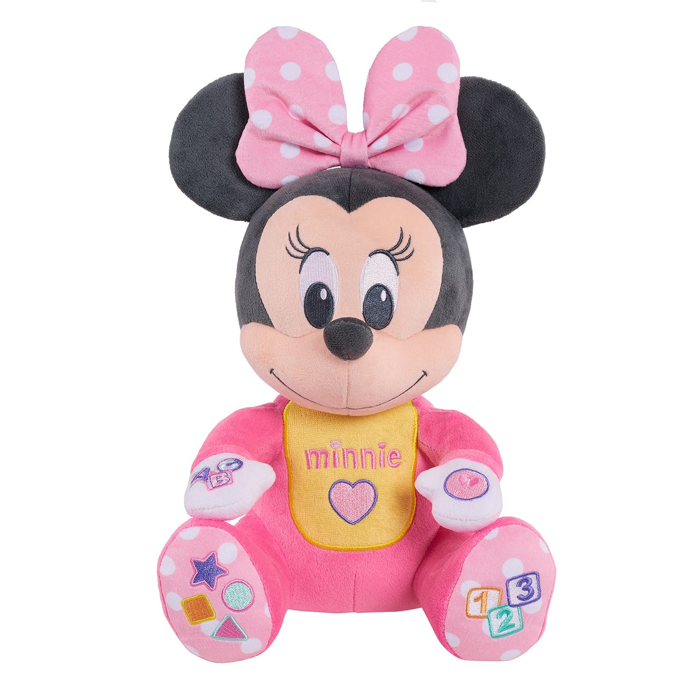 Disney Baby Musical Discovery Plush Minnie Mouse with Sounds and Phrases, Sings ABCs, 123s, and Colors Songs, Kids Toys for Ages 06 Month by Just Play