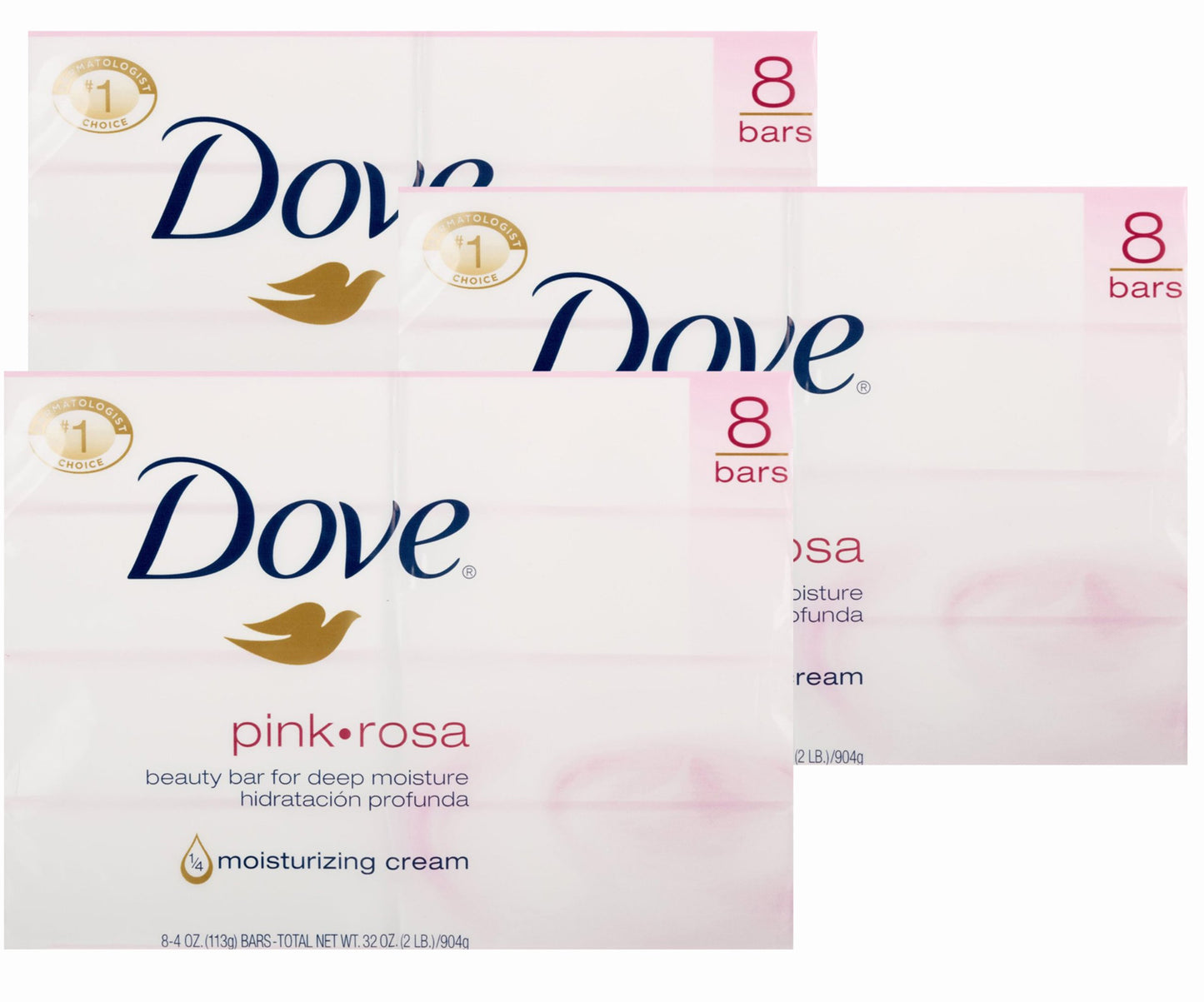 Dove Pink Beauty Bar, 8 Count (Pack of 3) Beauty & Personal Care Dove