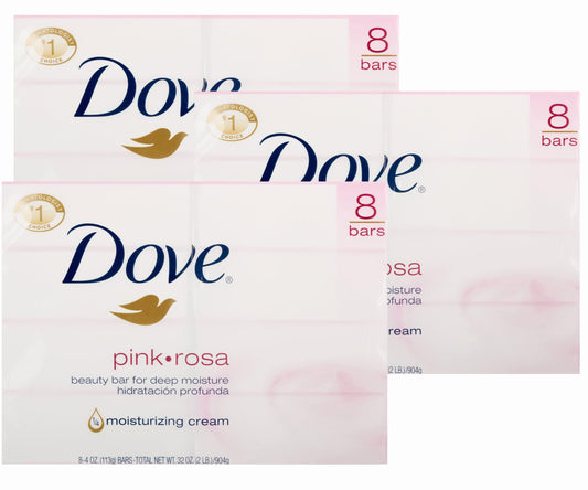 Dove Pink Beauty Bar, 8 Count (Pack of 3) Beauty & Personal Care Dove