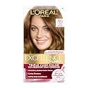 L'Oreal Paris Excellence Crème Permanent Hair Dye, Triple Care Hair Color with Hyaluronic Acid for 100% Gray Coverage, 6G Light Golden Brown, 1 Kit