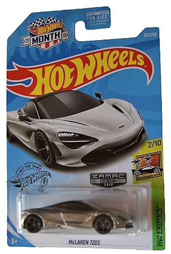 Hot Wheels Exotics 2/10, Zamac McLaren 720S 221/250 [2019 Month Card]