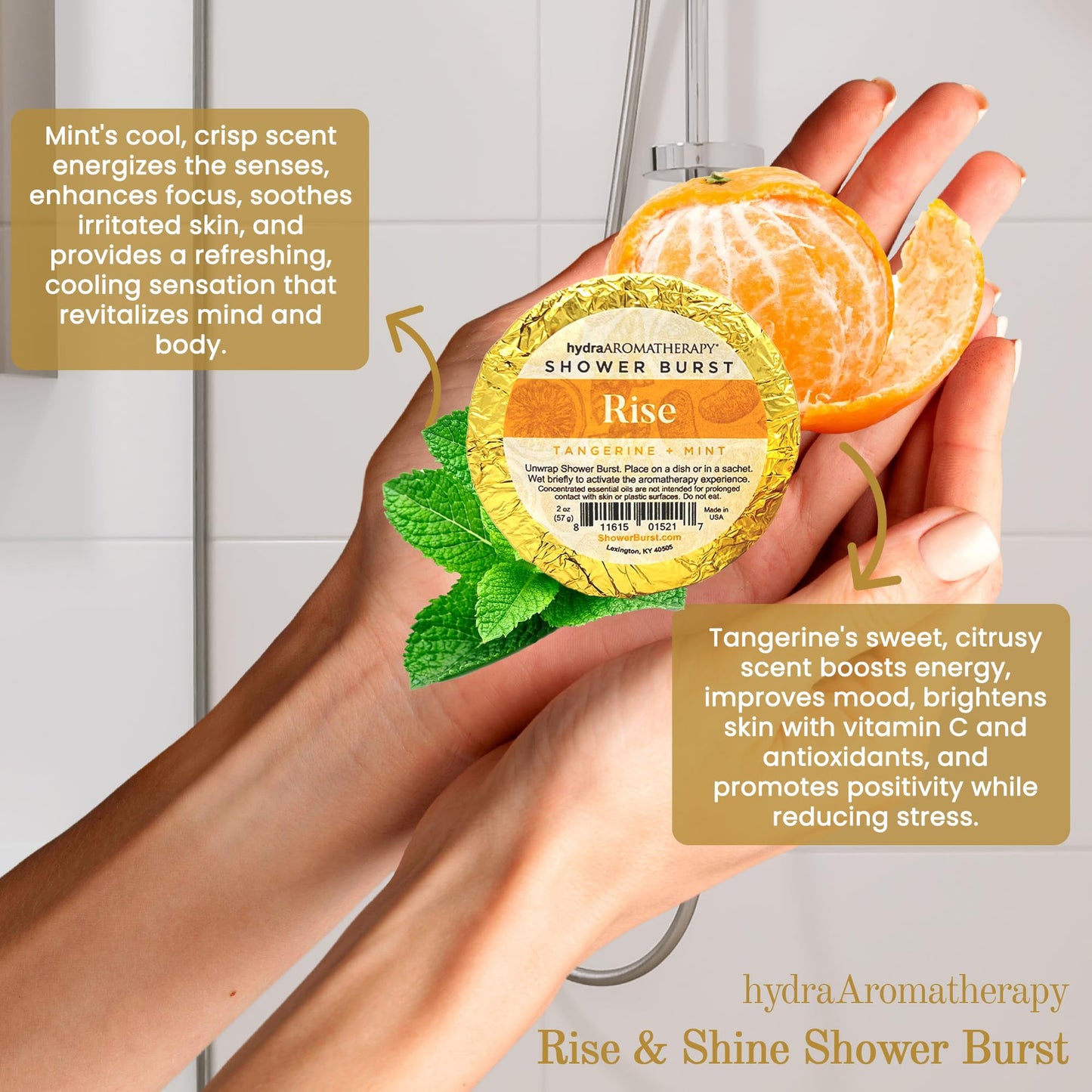 hydraAromatherapy Rise and Shine Shower Burst Duo Pack Beauty and Personal Care hydraAromatherapy