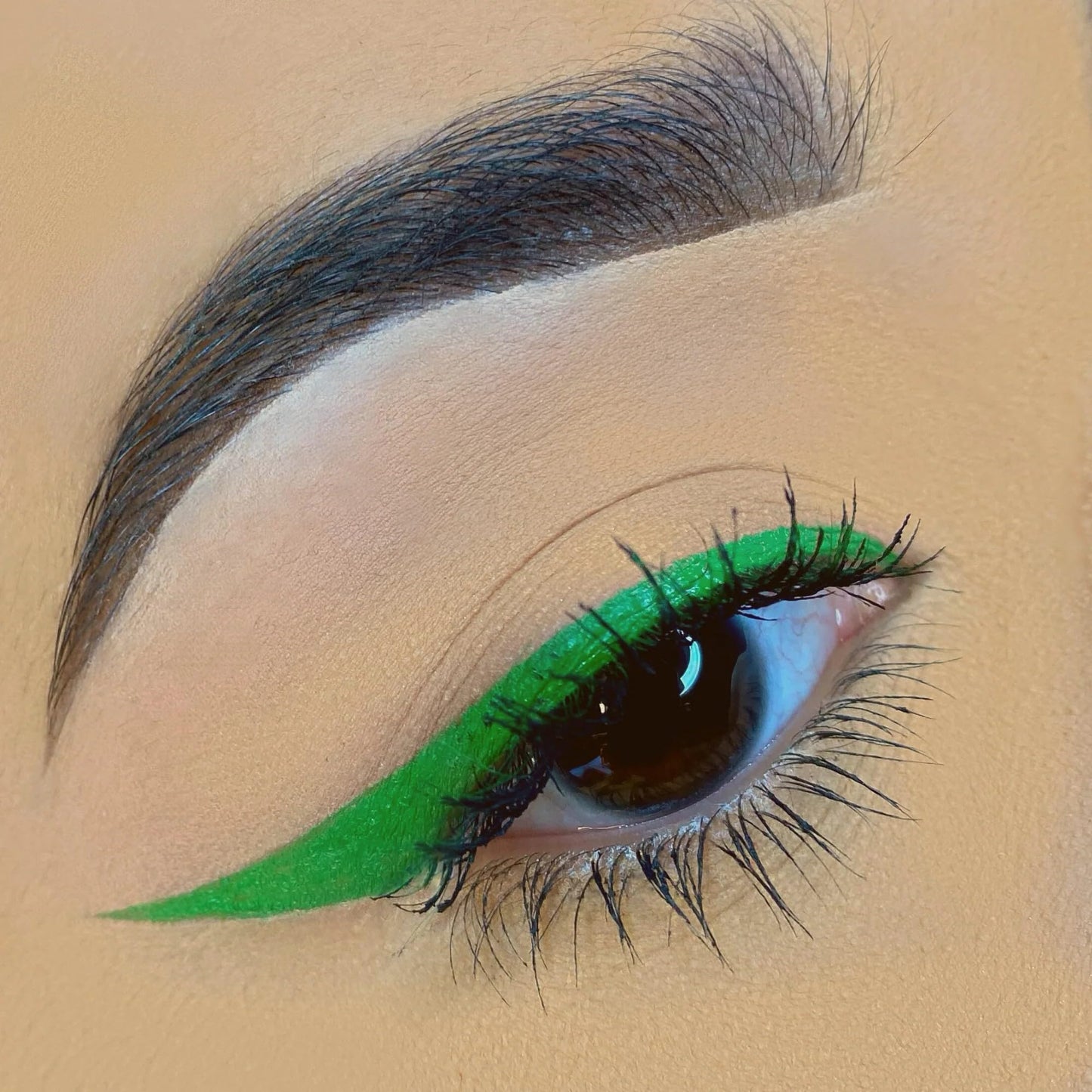 REINA REBELDE Opaque Highly Pigmented Green Liquid Eyeliner (Chiflada) - Rebel Eye Definer Liquid/Long Lasting Water Resistant, Smudgeproof/Demi-Sheen