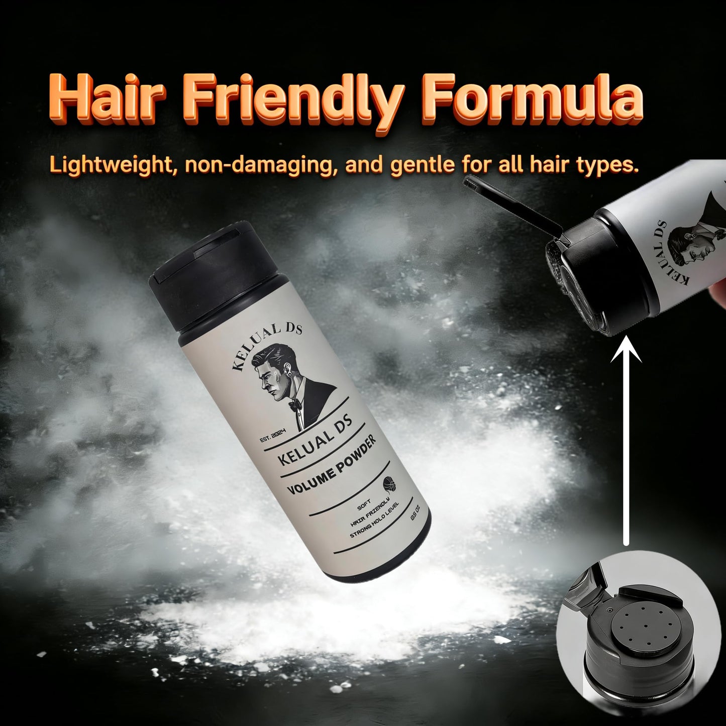 KELUAL DS Hair Texture Powder,A Hair Styling Powder for Men to Add Exture & Volume, Strong Hold,Texture and Grip to Hair with Non-Greasy, Dry