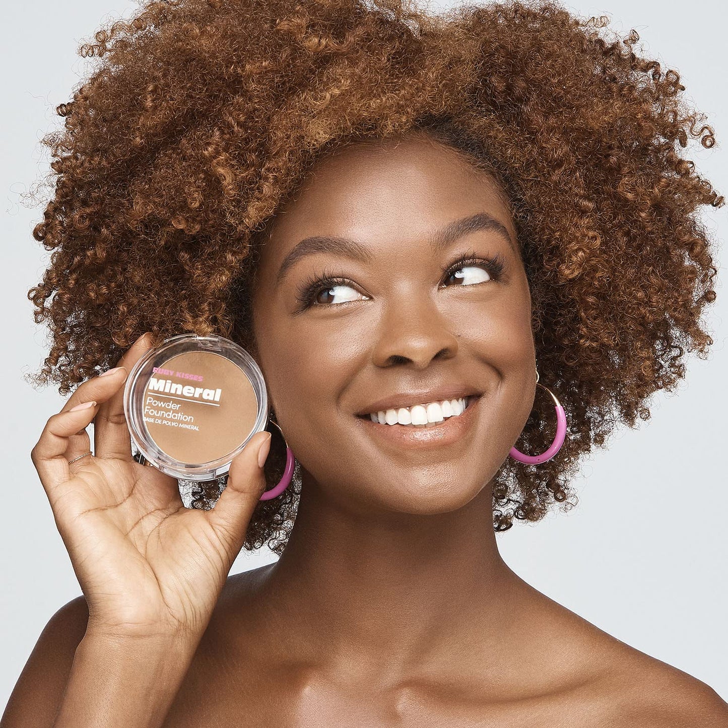 Ruby Kisses Mineral Pressed Powder Foundation, Medium to Full Coverage Natural Finish 0.35 Ounce (Golden Honey)