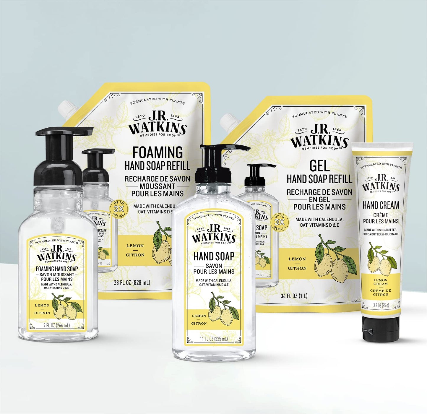 J.R. Watkins Liquid Foaming Hand Soap Lemon Refill, Pack of 1