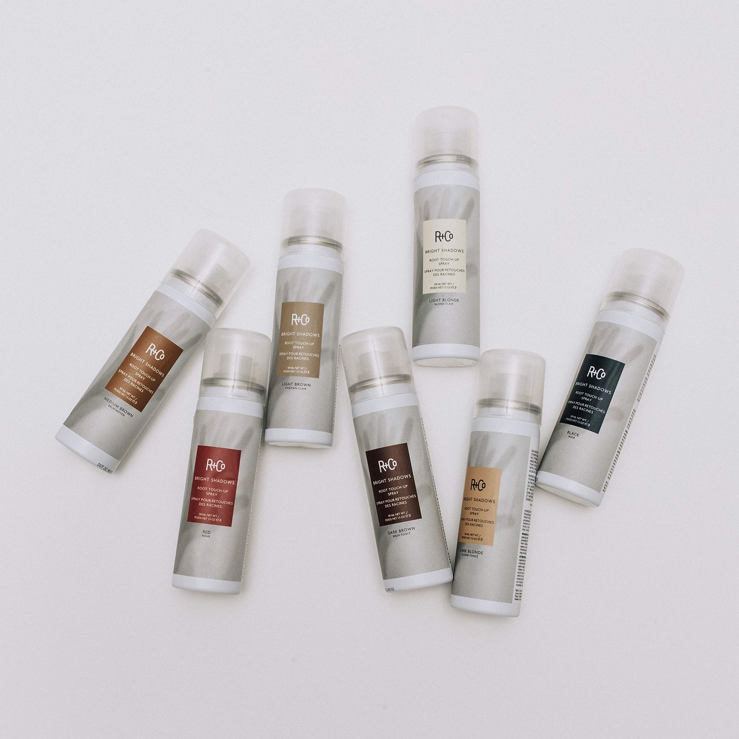 R+Co BRIGHT SHADOWS Root Touch-Up Spray Medium Brown 59 ml / 1.5 oz