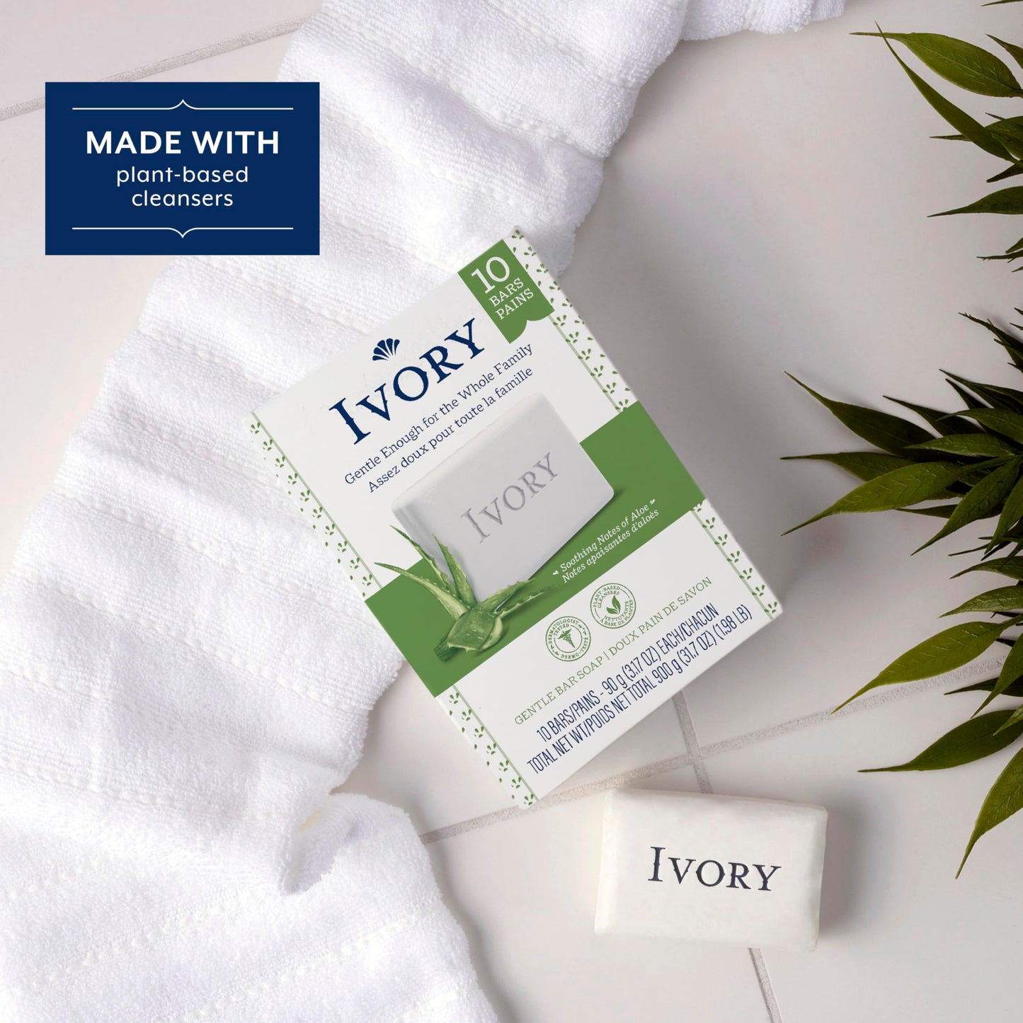 Ivory Bar Soap Aloe Scent, 3.17 Ounce (Pack of 10) Beauty & Personal Care Ivory