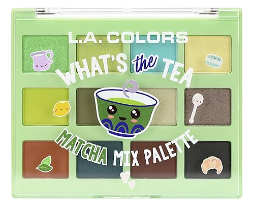 L.A. COLORS Let's Talk Tea Eyeshadow, Matcha Mix CES435