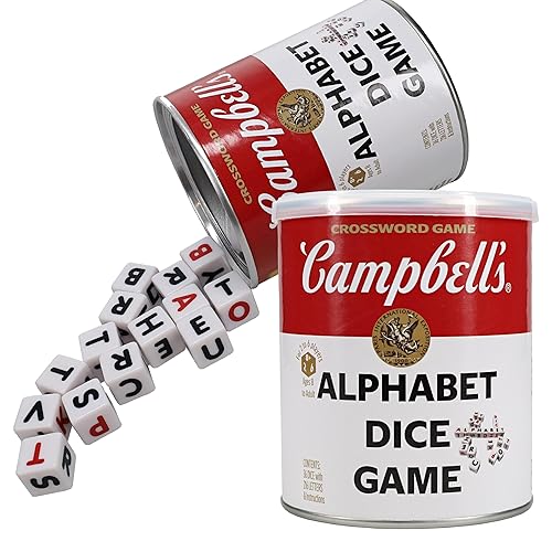 TDC Games Campbell's Alphabet Dice Game, Great for Party Favors, for Travel, Camping Family Game Night, Yard Games for Adults and Family