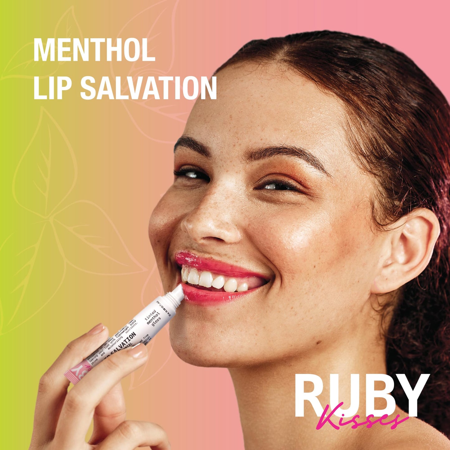 Ruby Kisses Salvation Lip Gloss, Lightweight, Juicy Shine, Menthol Infused Conditioning Lip Treatment, Heals, Cools & Calms, Deep Hydration Lip Care